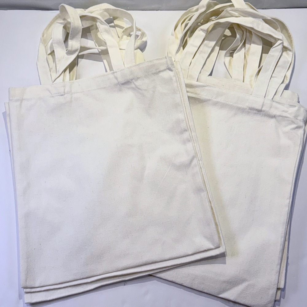 Sublimation Bundle 8 Blank Canvas Tote Bags 1180C8